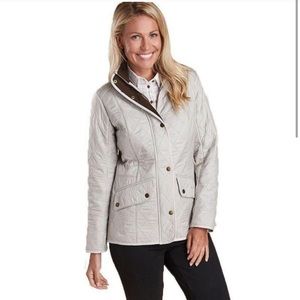 Cream Barbour Quilted coat